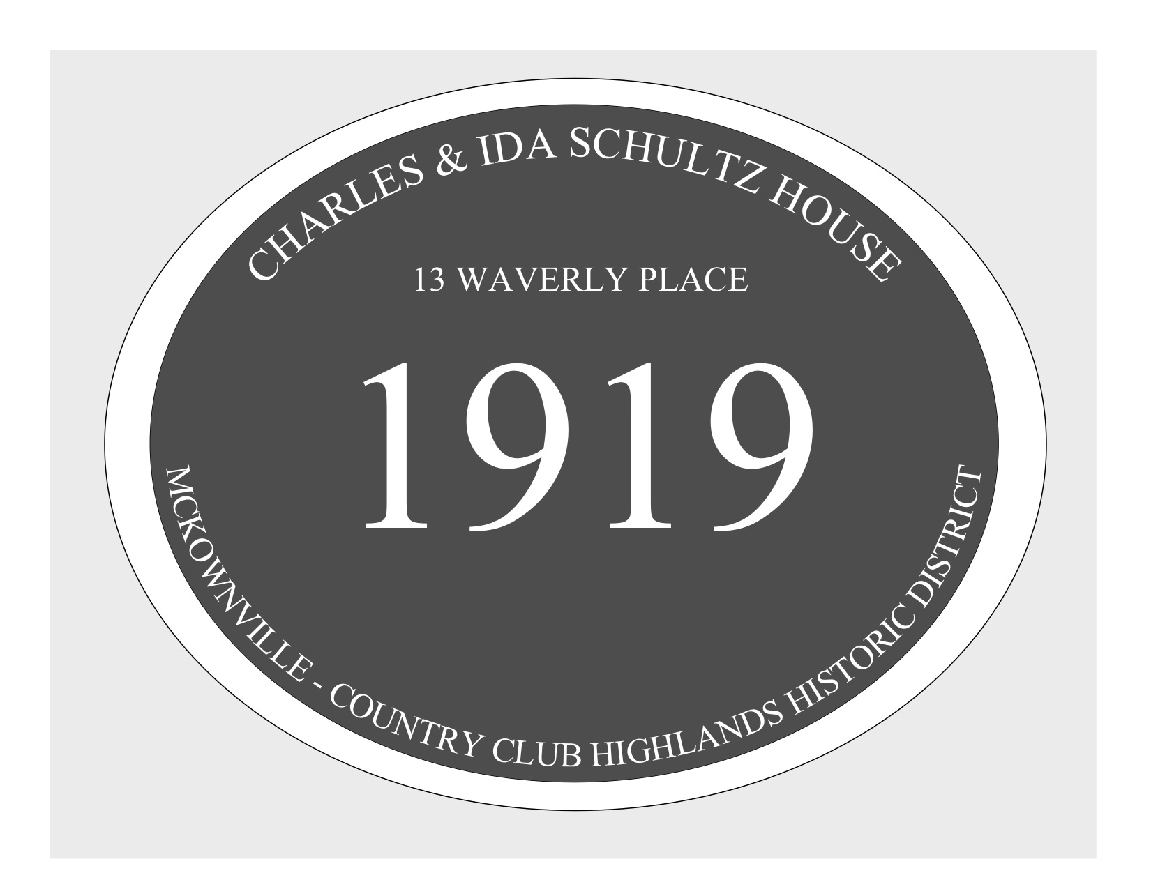 house
plaque draft design McKownville CCH 13 Waverly Pl