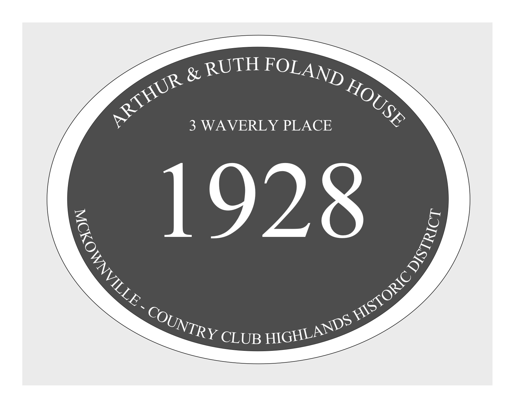 house
plaque draft design McKownville CCH 3 Waverly Pl