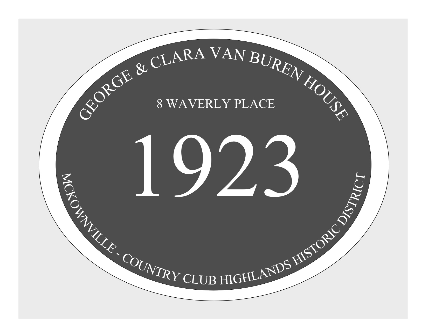 house
plaque draft design McKownville CCH 8 Waverly Pl