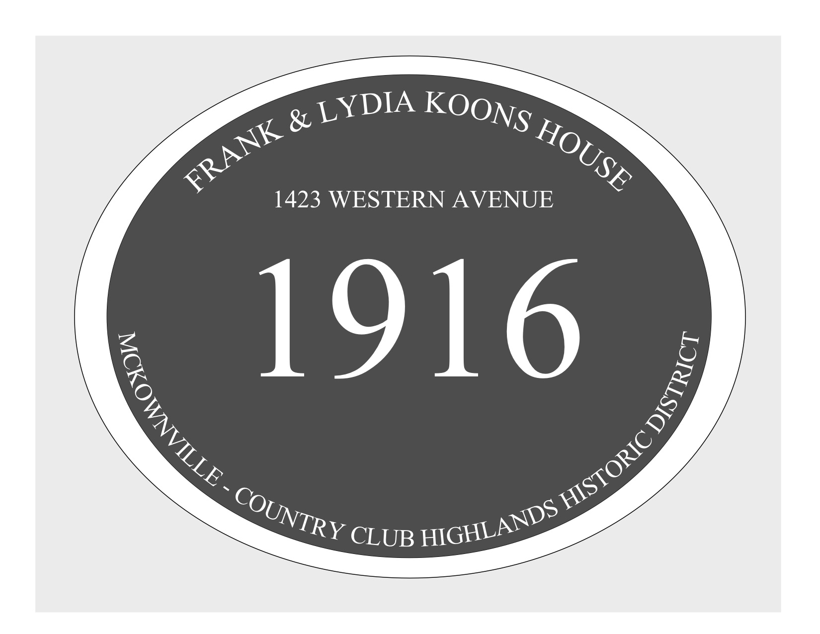 house
plaque draft design McKownville CCH 1423 Western Ave