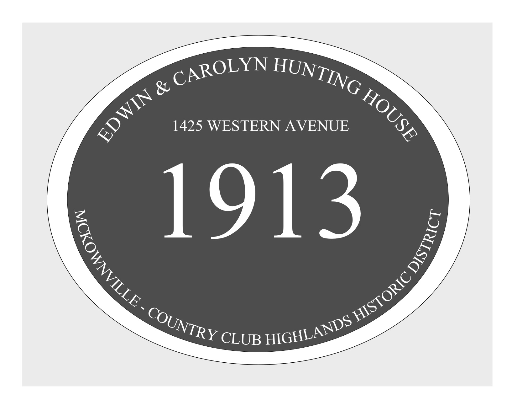 house
plaque draft design McKownville CCH 1425 Western Ave