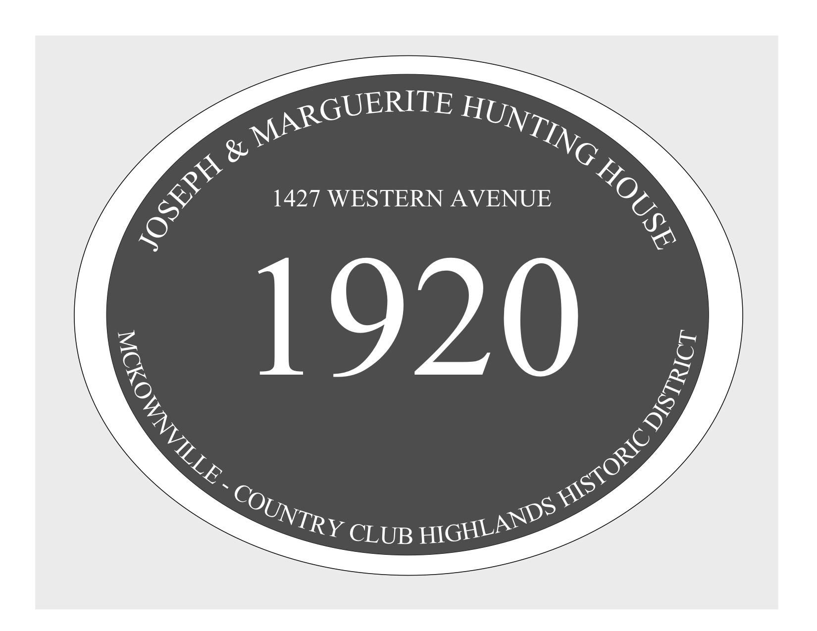 house
plaque draft design McKownville CCH 1427 Western Ave