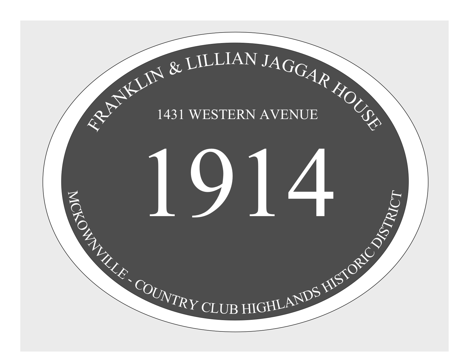 house
plaque draft design McKownville CCH 1431 Western Ave