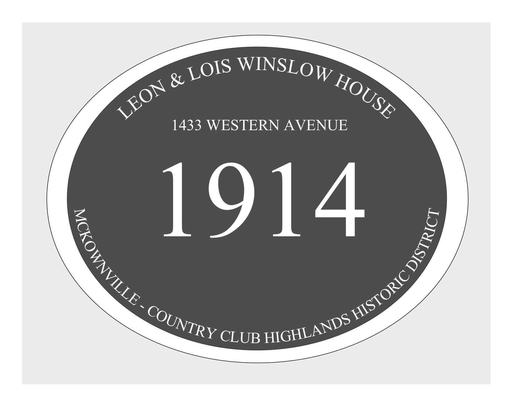 house
plaque draft design McKownville CCH 1433 Western Ave