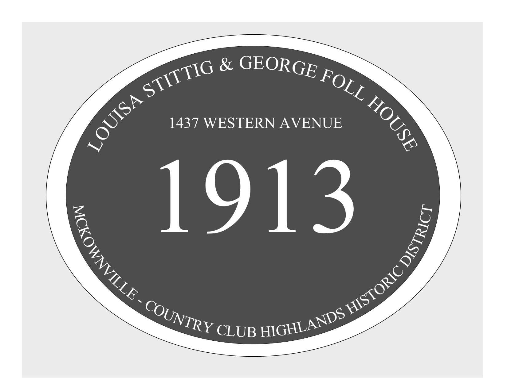 house
plaque draft design McKownville CCH 1437 Western Ave