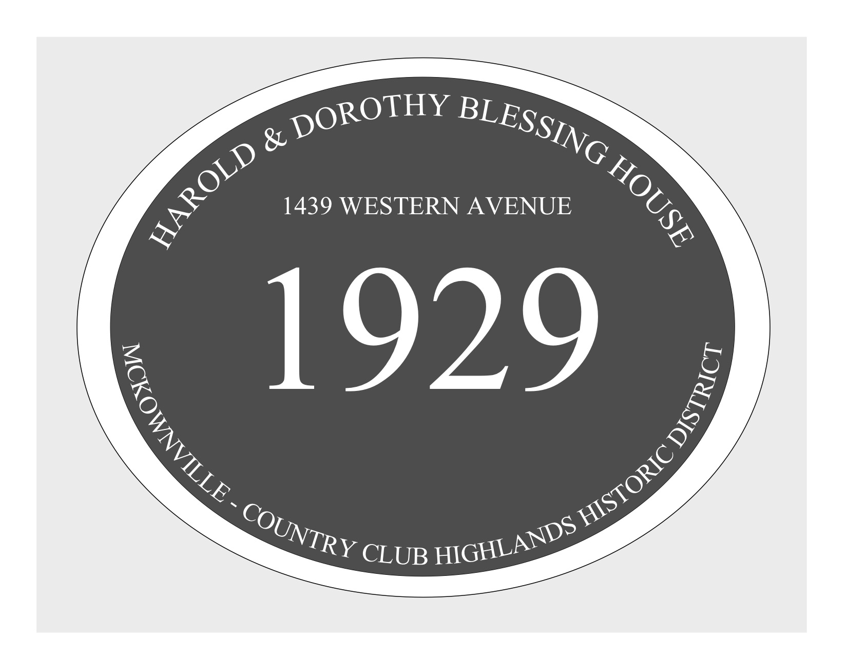 house
plaque draft design McKownville CCH 1439 Western Ave