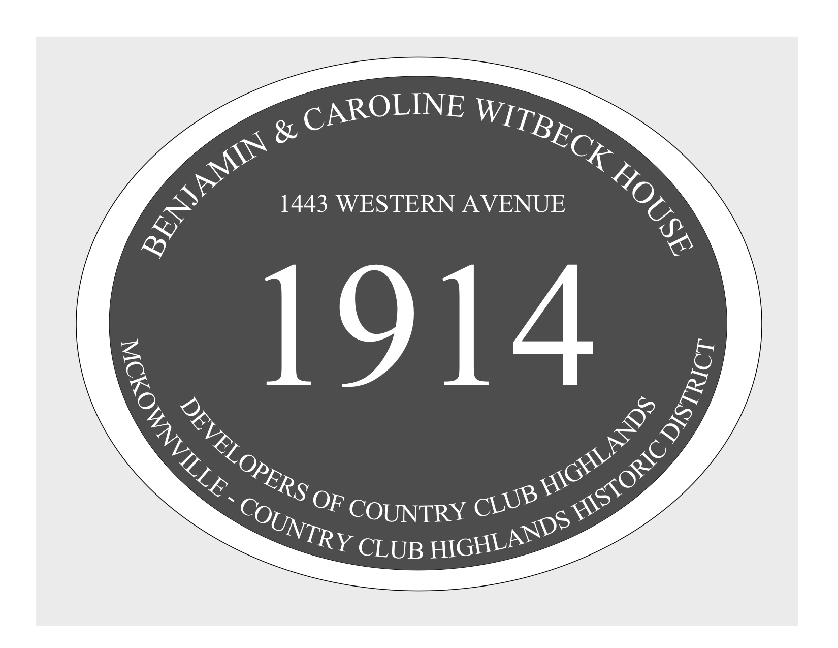 house
plaque draft design McKownville CCH 1443 Western Ave