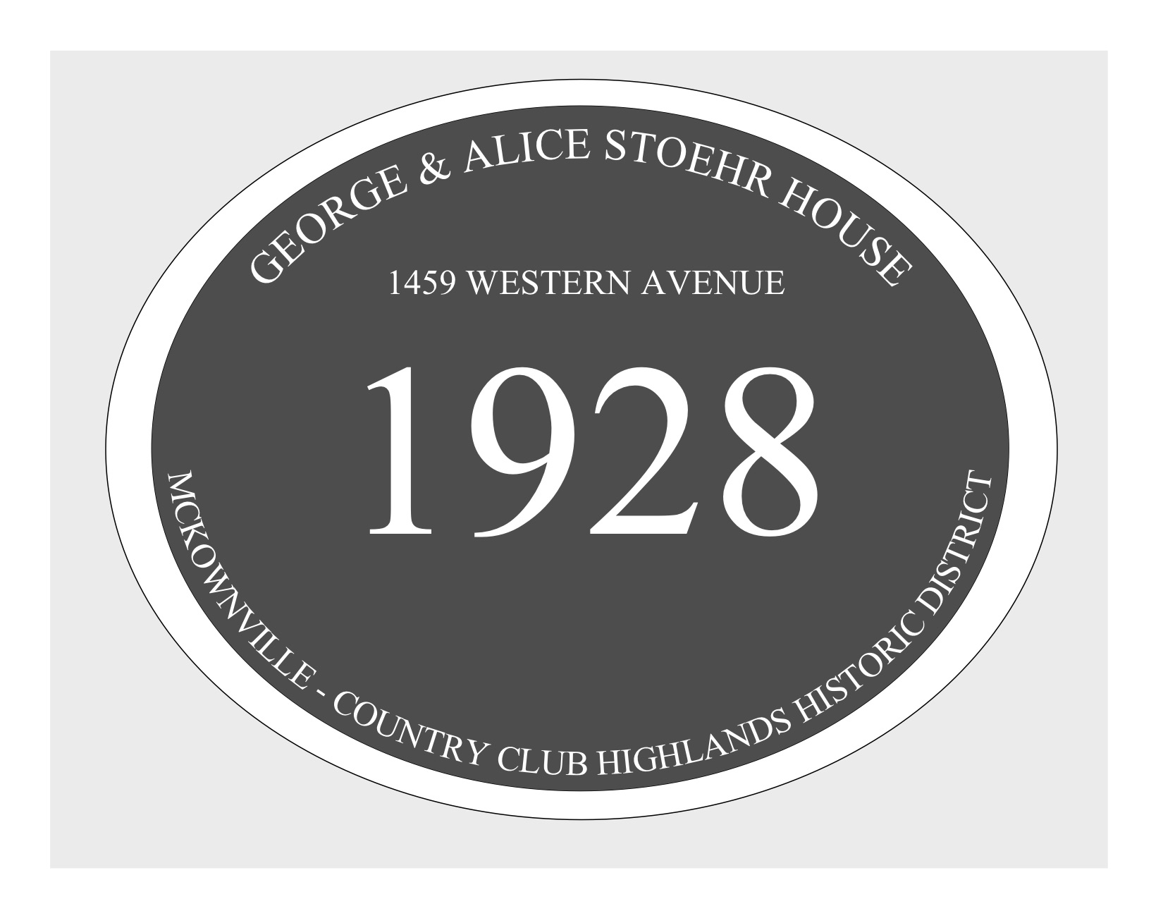 house
plaque draft design McKownville CCH 1459 Western Ave