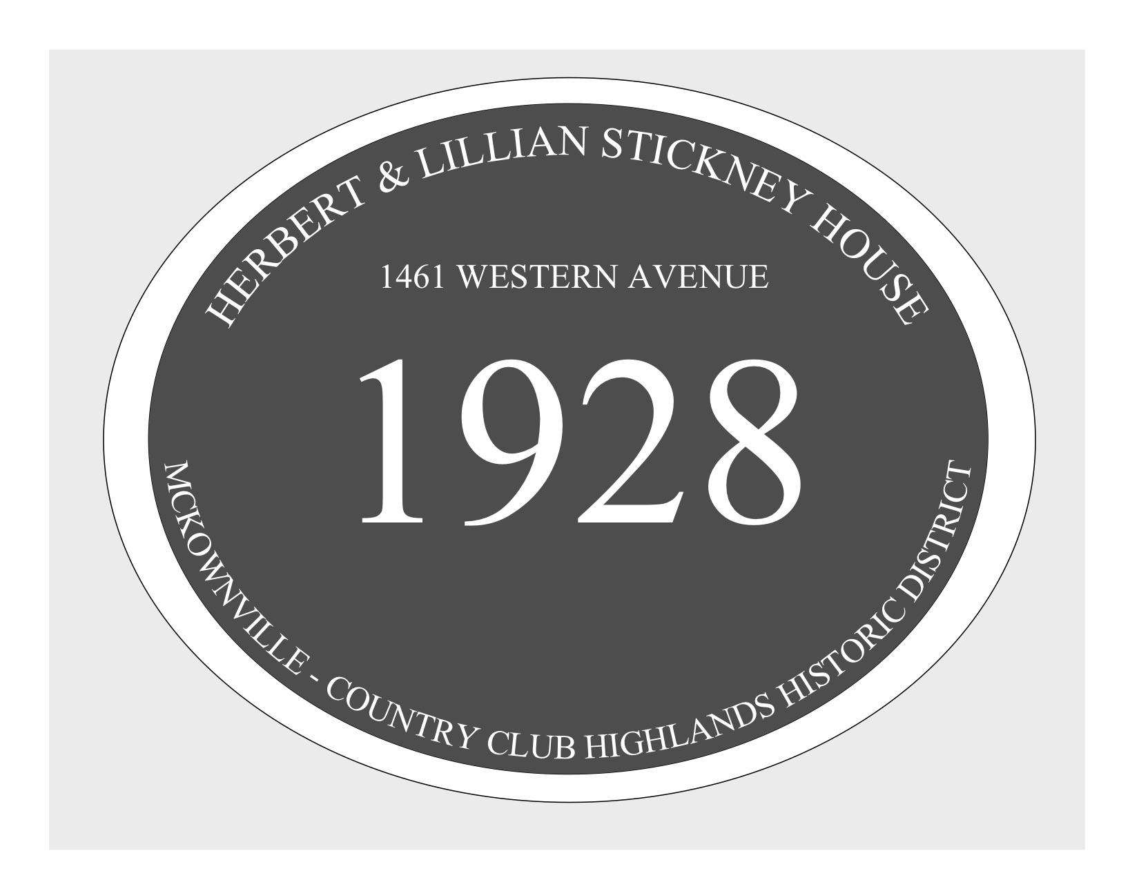 house
plaque draft design McKownville CCH 1461 Western Ave