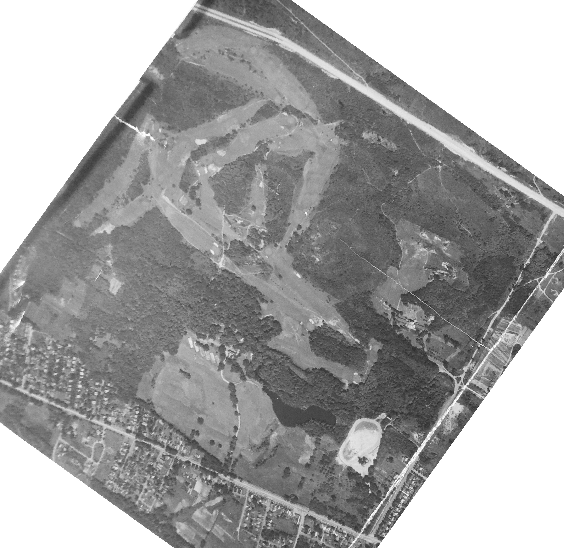 vertical air photo taken
1948 of the area of the Albany Country Club and vicinity
