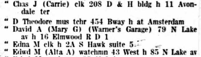 1931 city
directory DA Warner