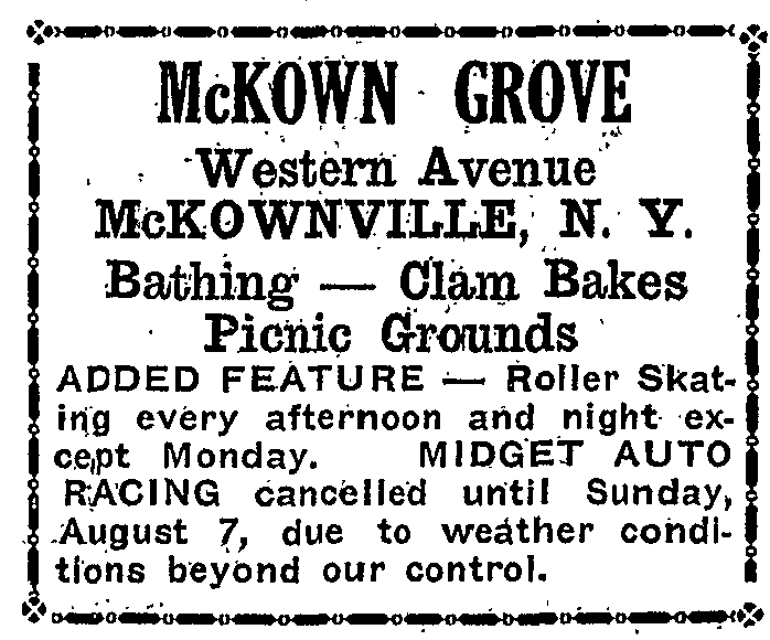 McKown Grove
advert 22 July 1938