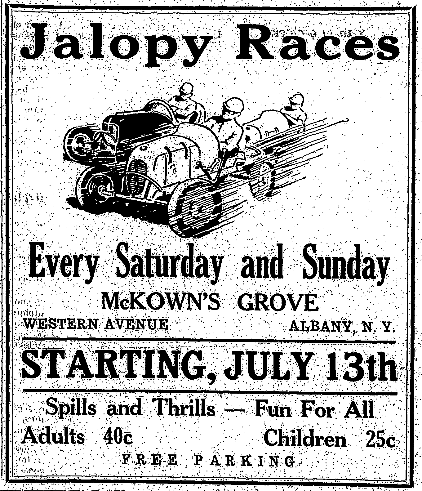 McKown
Grove auto racing advert July 1940