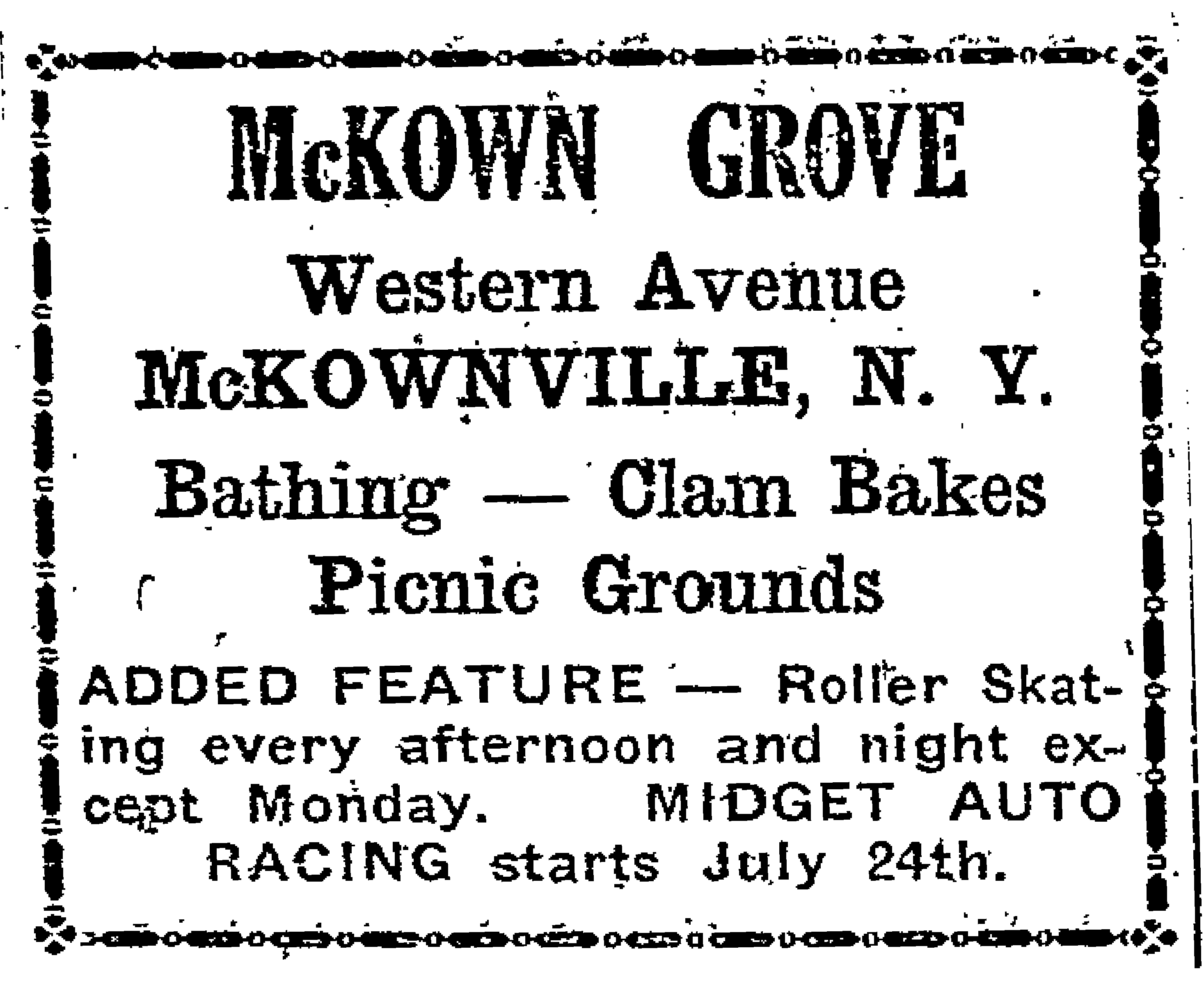 McKown
Grove advert 15 July 1938