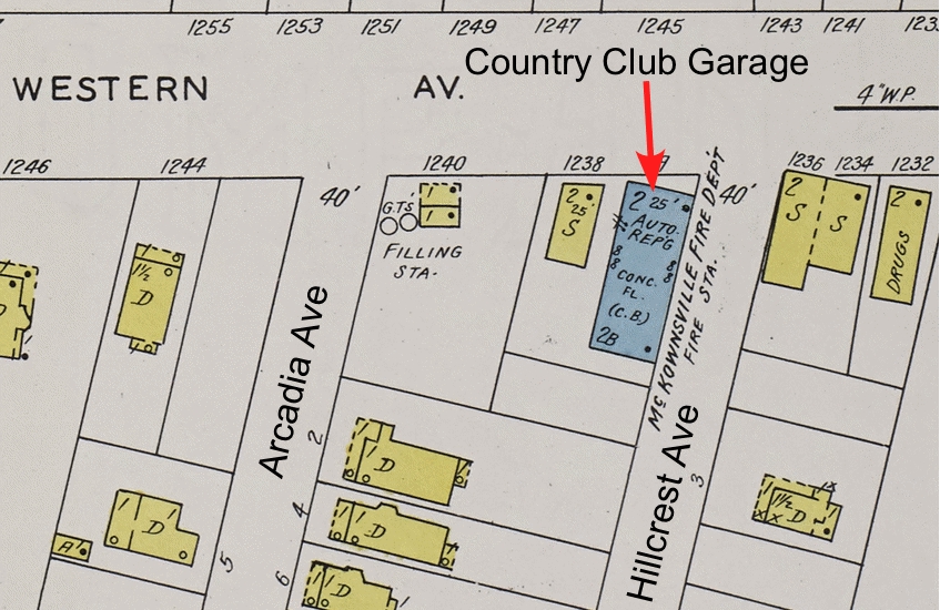 lot map 1933 Hillcrest-Western