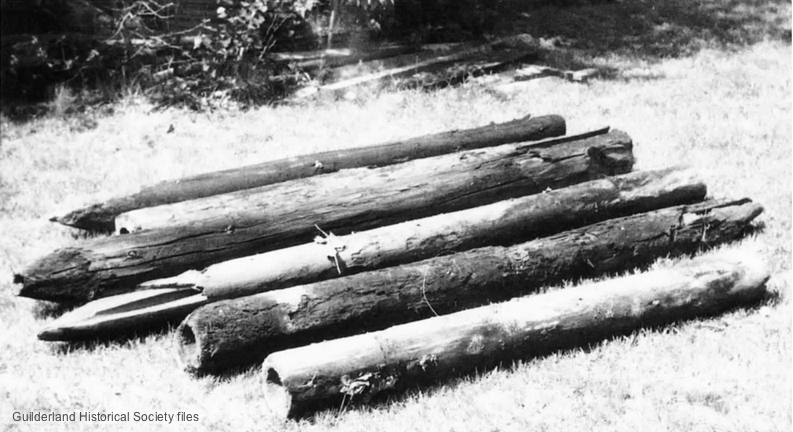McKown's pine log
water pipes