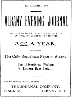 1912 Albany
Evening Journal Ad