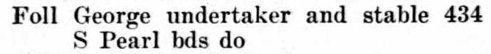 G Foll
undertaker 1919 city directory listing