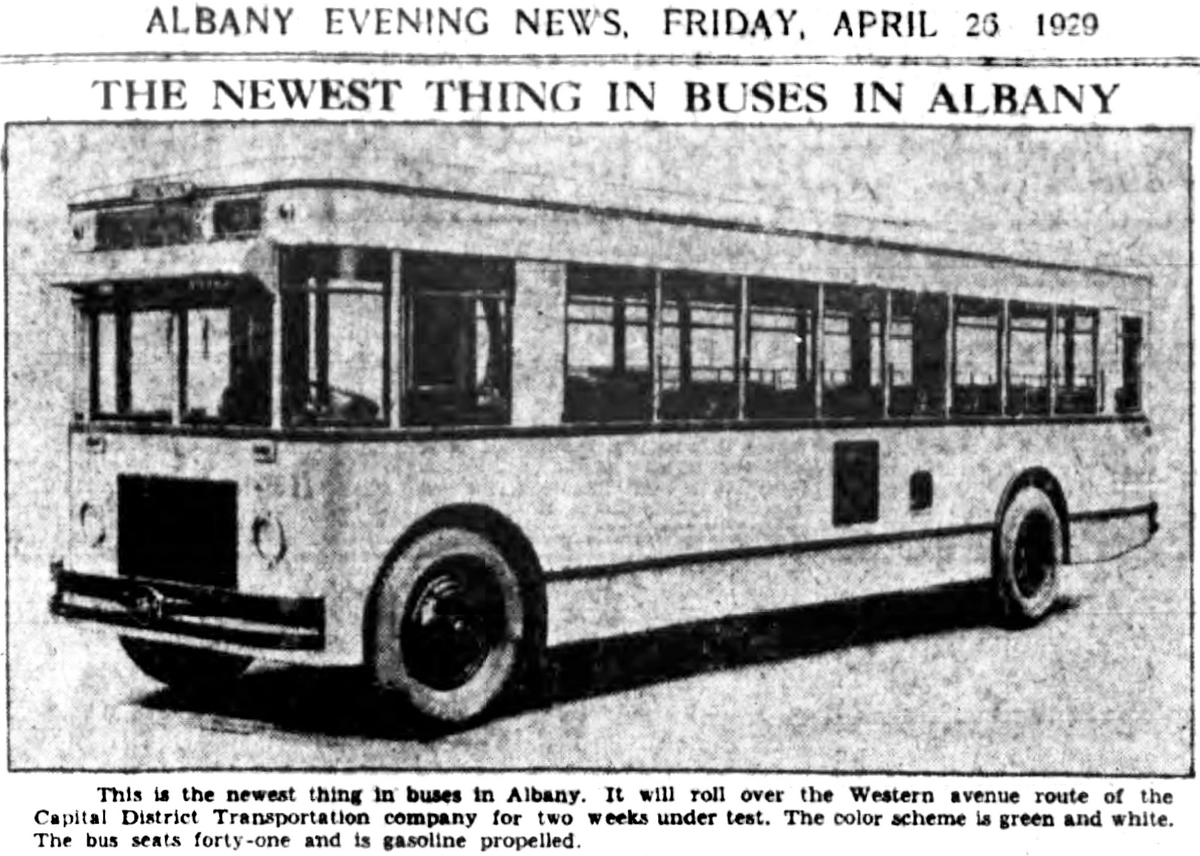 ACF bus for
Western Avenue route April 1929