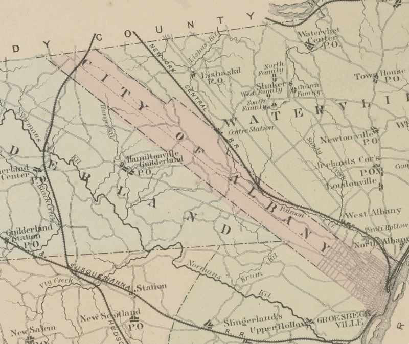 map of part of
Albany County 1866