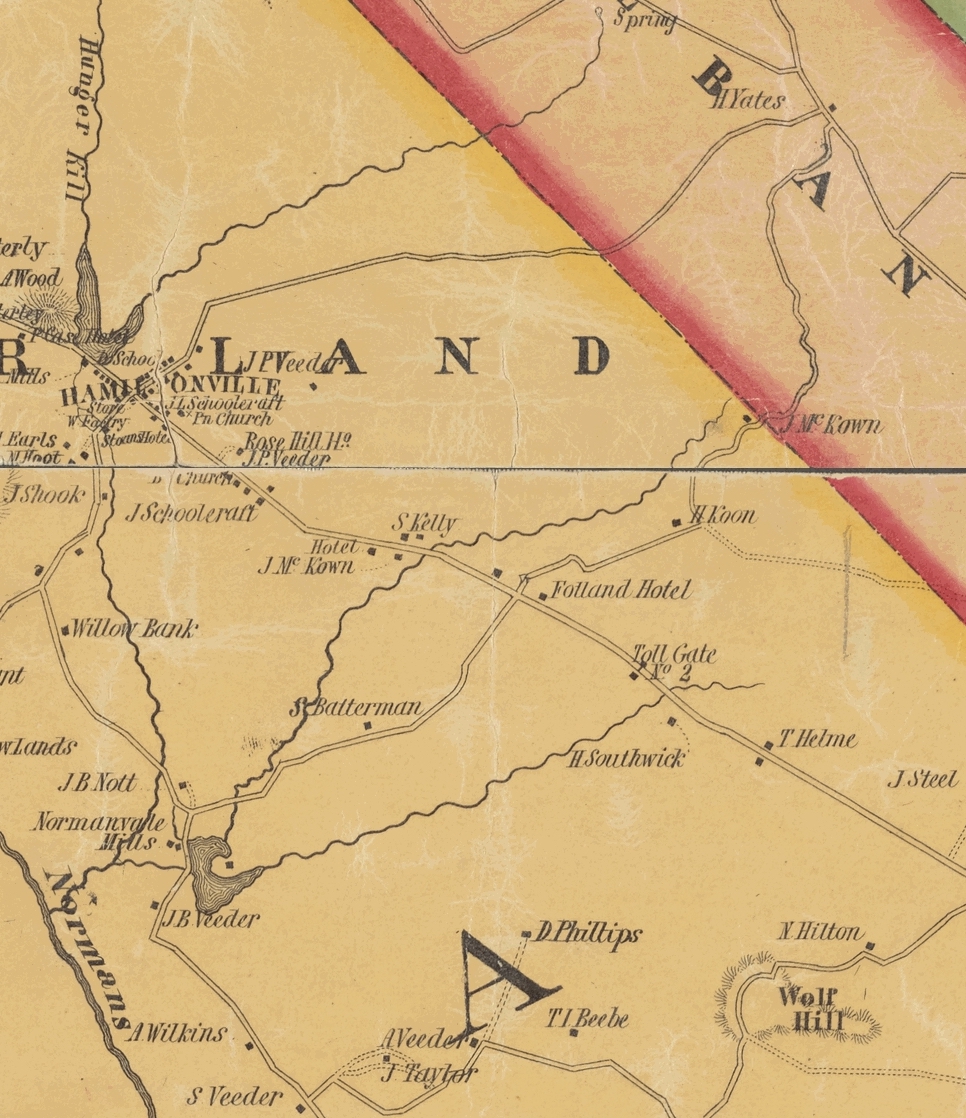 sidney map
1851 excerpt showing T Helme house